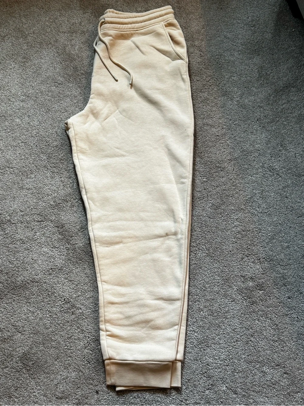 Brand New Overtime Cream Jogger Sweatpants with Blue Graphics 2XL nwt